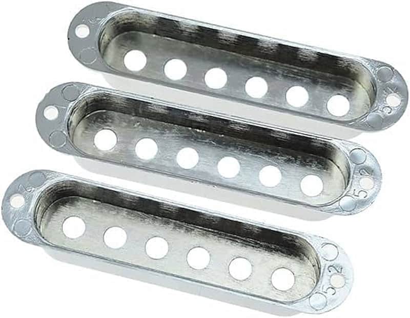 52/52/52mm Chrome Plastic ST Strat Guitar Pickup Covers 3 Single Coil Pickup Cover for Stratocaster image 1
