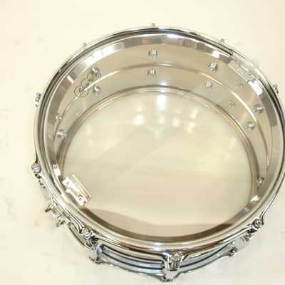 Ludwig LB402B 14"x6.5" Chrome Over Brass Snare Drum image 9