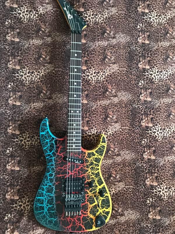 Jackson/Charvel 3DR 1987/88 - Rainbow fire crackle! + Gator H/C image 1