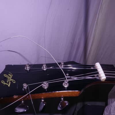 Vintage Black Lyle SG style electric guitar image 2