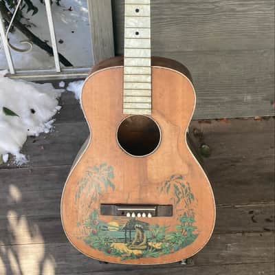 1930s Supertone Aloha Decal Hawaiian Parlor guitar Project image 21
