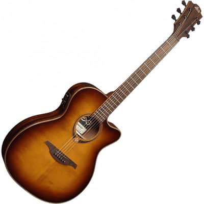 Lag Tramontane T118ASCE-BRS |  Auditorium Slim-Body Cutaway Ac/El, Brown Shadow. New with Full Warranty! image 2