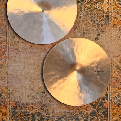 RARE Sabian ARTISAN 15” Hihats 1028 1530 g DARK + CRISP PERFECT SHAPE! Amazing! Don’t Pay $1000 image 2