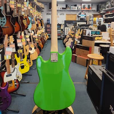 Squier Sonic Bronco MN WPG FSR Short Bass Guitar - Lime Green image 4