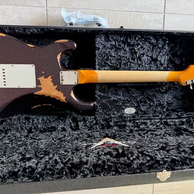 Fender Custom Shop 61 Stratocaster Guitar Heavy Relic 2023 - Super Faded/Aged Magenta Sparkle image 14