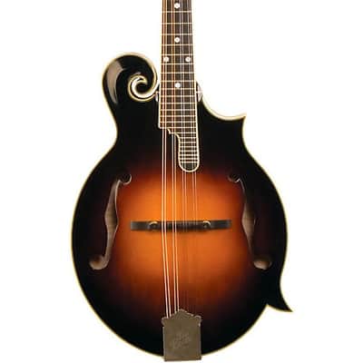 The Loar LM-700 F-Style Mandolin, Vintage Sunburst with Hardshell Case image 2