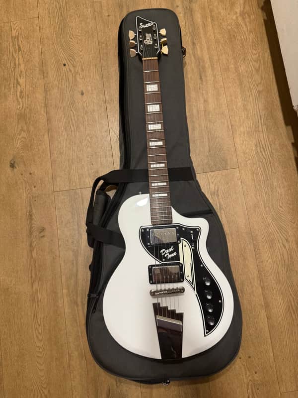 Supro 1224DBHT Limited Edition David Bowie 1961 Dual Tone Hardtail 2019 - White image 1