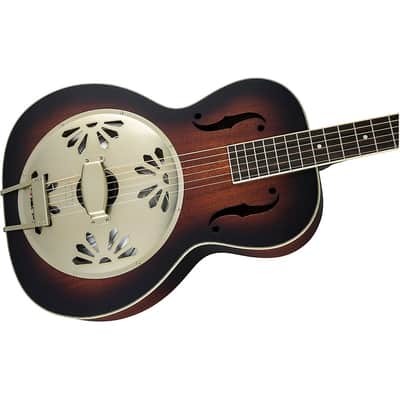 Gretsch Guitars G9241 Alligator Biscuit Round-Neck Resonator Guitar Regular 2-Color Sunburst image 6