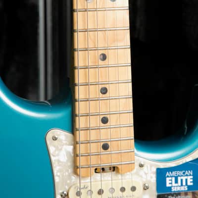 Fender American Elite Stratocaster HSS Shawbucker Electric Guitar Ocean Turquoise 2018 Pre-Owned image 5