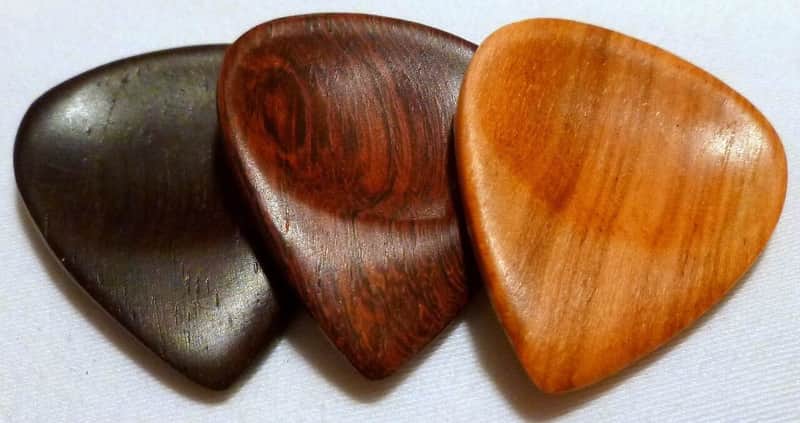 US Blues 3 x Sculpted Wood Guitar Picks image 1