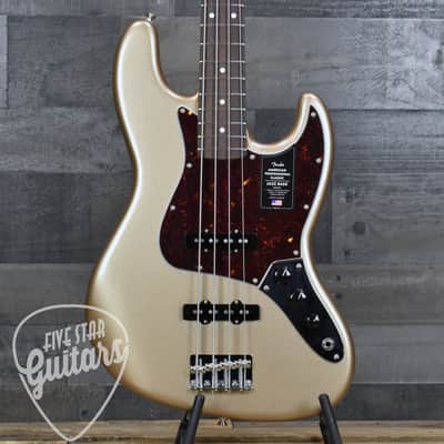 Mint Fender American Professional Classic Jazz Bass - Faded Firemist Gold with Gigbag image 16