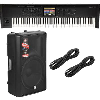 Korg Kronos 3 88-key Music Workstation - PSG AUDIO Cobra 115A - 1/4 Cable Bundle