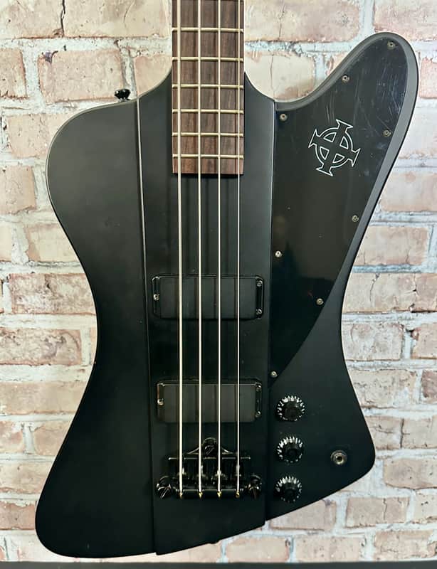 Epiphone Goth Thunderbird IV Bass Guitar 2008 - Matte Black image 1