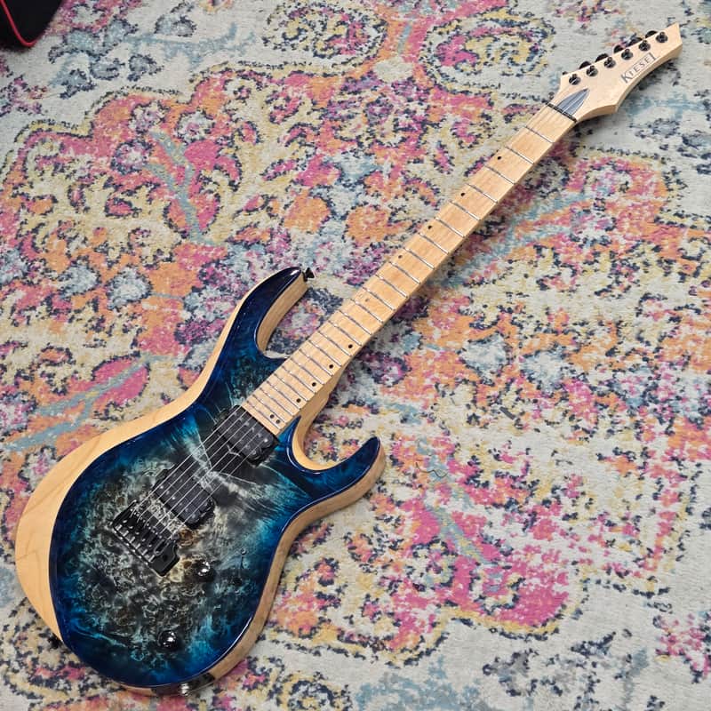 Kiesel Aries 2018 - Aqua Blue Poplar Burl Top image 1