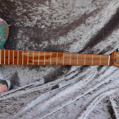 Build to order GB Liuteria Traditional Tele Semi Hollow fuchsia mapple and resin image 13