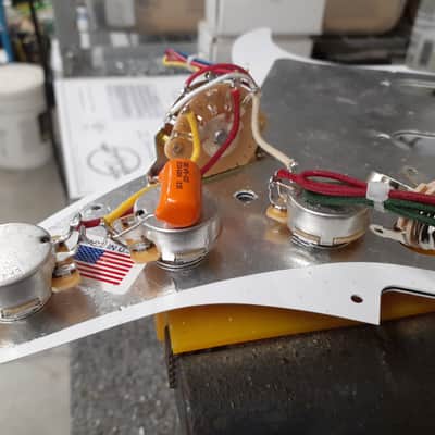 Hoagland Custom Handcrafted SSS Style Strat Wiring - 6-way Switching - N+B Combo! - OD cap image 1