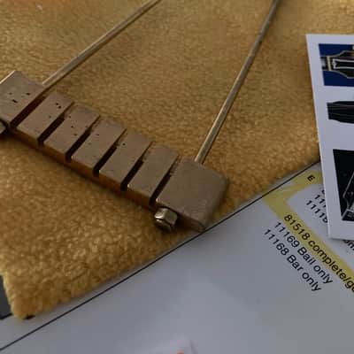 Gibson ES-345TD-60-70’s - Gold plated Natural Aged- ”Diamond”  accent Trapeze Tailpiece clover mounting plate. image 5