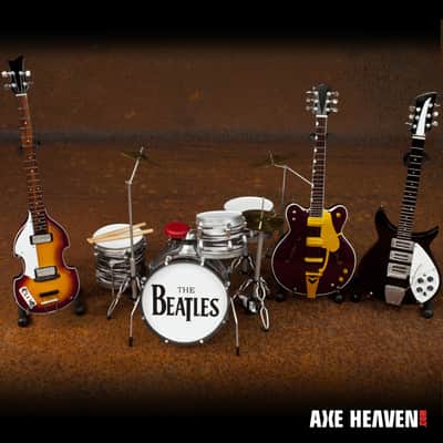 Axe Heaven Beatles 1:4 scale Instruments SET of 4 Mini Replica