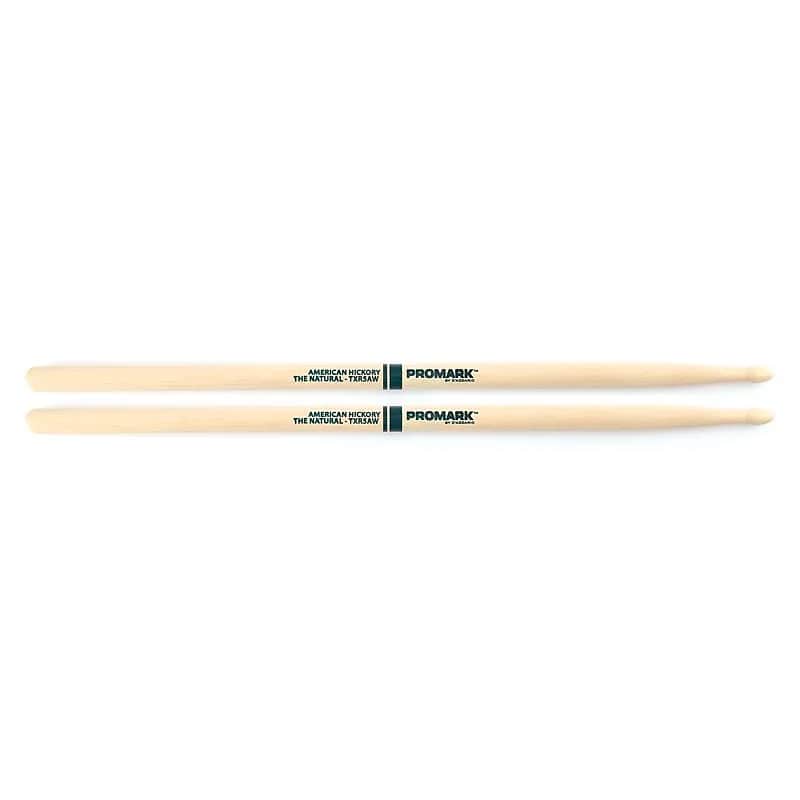 Pro-Mark TXR5AW Hickory 5A "The Natural" Wood Tip Drum Sticks image 1
