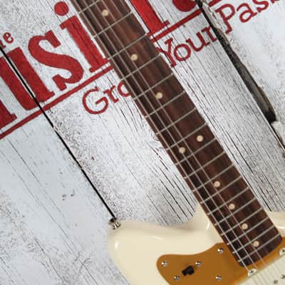 Fender Squier J Mascis Signature Jazzmaster Electric Guitar Vintage White Finish image 9