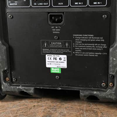 Galaxy Audio AS-TV10 Traveler 10 Battery Powered Portable PA System CG01EPP image 11