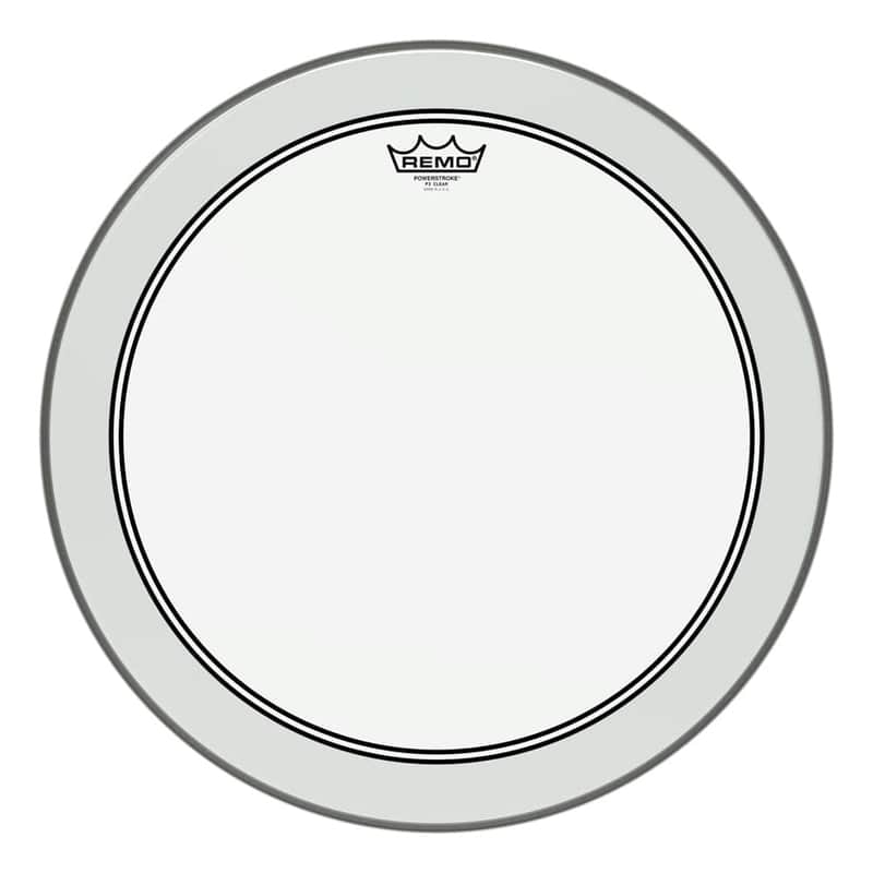 Remo Powerstroke P3 Clear Bass Drumhead 18" w/Impact Patch image 1