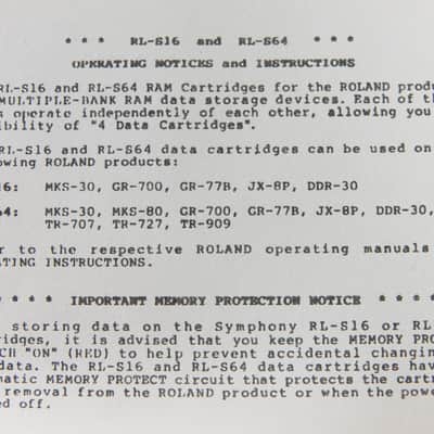 Symphony 128 S64 Memory Cartridge - for 1980's Roland Synthesizers image 4