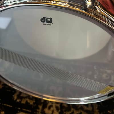 Mint DW 6.5" x 14" Collector's Series Pure PurpleHeart Shell Snare Drum - Natural Satin Oil w/ Chrome Hardware image 5