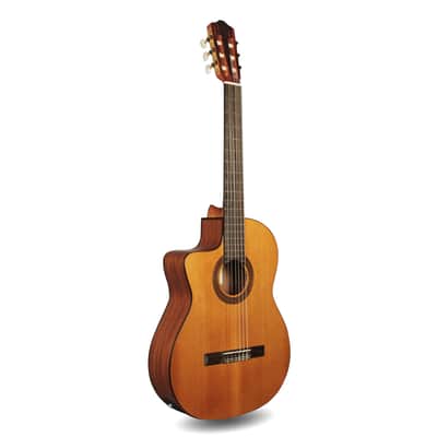 Cordoba C5-CE CD Left-Handed Cutaway Electric Classical Guitar - Cedar Top image 3