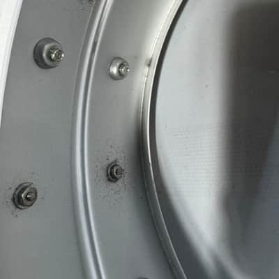 Vintage Ludwig Acrolite Aluminum Snare Drum 8 Lug 14x5” Blue Olive Badge 1976 76 Acrolite 1979 - Brushed Aluminum image 13