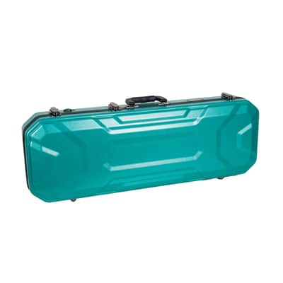 Crossrock 4/4 size Violin Case | ABS Molded Hardshell with Interior Compartment, 2 Bow Holders, Security Lock, and Detachable Straps-Mint Blue image 5