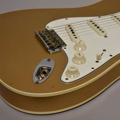 2021 Fender Custom Shop LTD GC Double Bound Stratocaster Journeyman Relic Aztec Gold w/OHSC image 7