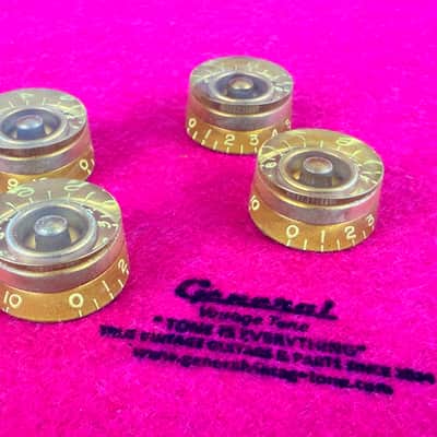 General Vintage Tone Master of Edad Oxided GOLD "CAB" Butyrate Speed knobs Les paul 1954 ®️ image 1