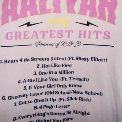 aaliyah greatest hits princess of r&b S official unisex mint tee - brooklyn new york hip hop funk pop extra smooth image 2