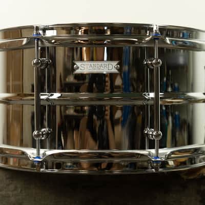 Standard Drum Co. 6.5x14 Regular Bead Chrome Over Brass Snare Drum image 1