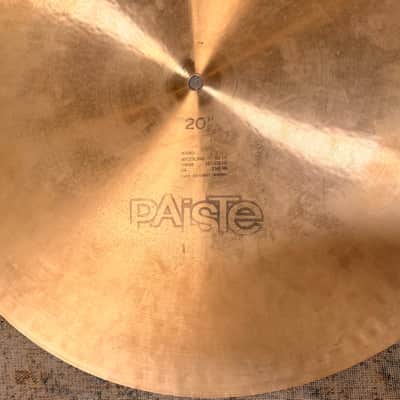 VINTAGE Paiste 602 FLAT RIDE 20” Medium ICONIC Controlled Mellow Incredible Definition! Black Label 2398 g image 6