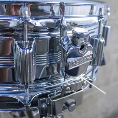 Rogers 1960's Era 5" x 14" Dynasonic 5 Line COB Snare Drum image 11