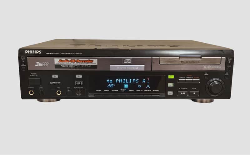 ⁠ Vintage Philips CDR820 3-CD Changer & Audio CD Recorder Burner Deck⁠
