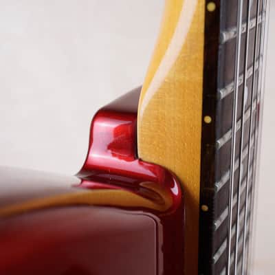 Tokai Blazing Fire Talbo Reissue SSS MIJ 1990's Metallic Red Seymour Duncan HHH Pickups Made in Japan w/ Bag image 17