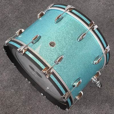 Used Gretsch Brooklyn 3pc Drum Set Turquoise Sparkle - Very Good image 6