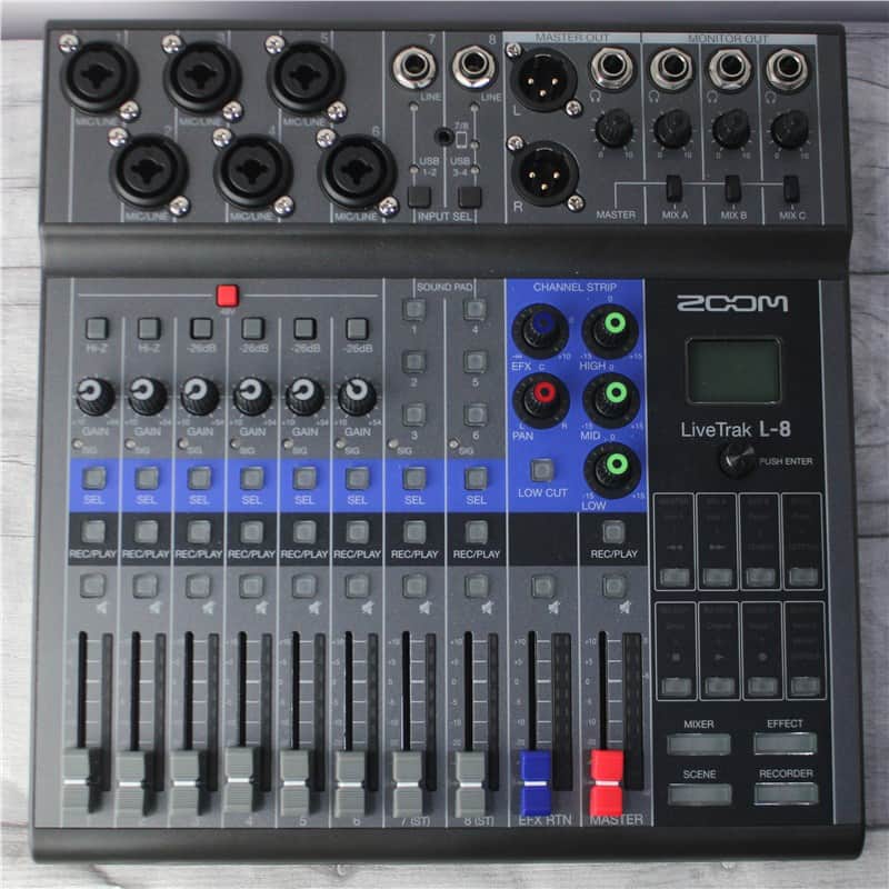 Zoom LiveTrak L-8 Digital Mixer and Recorder Second-Hand | Reverb