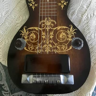 Oahu 1938 - Sunburst lap steel, w/ gold stencil accent, w/ matching amp!!! image 1