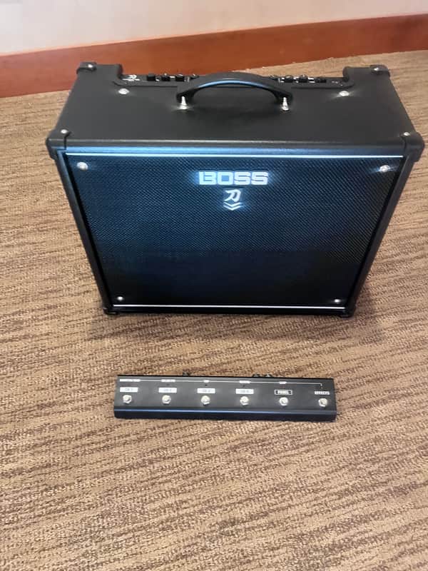Boss Katana-100 MkII 100-Watt 1x12" Digital Modeling Guitar Combo 2019 - 2023 - Black with foot switch image 1