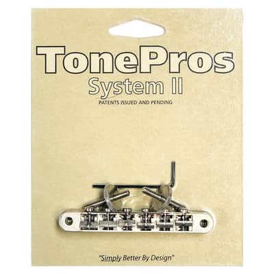 TonePros ABR-1 Tuneomatic Bridge (Notched Saddles) Nickel AVR2P-N