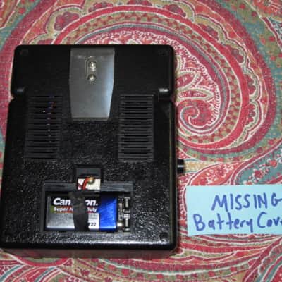 lite used Marshall MS-2, 1-watt battery powered Micro Stack Portable Amp Black, +Battery (can be powered w/ adapter, NOT included) H: 5.51", W: 4.33", D: 2.36", Volume, Tone, Clean/OD - Input Jack & 1/4" Headphone Jack, Belt Clip (MISSING battery cover) image 8
