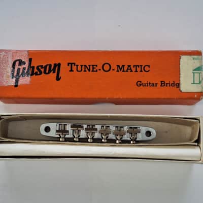 NOS 1960's Gibson Pat. No. Tune-O-Matic Bridge W/Original Box And Instructions image 3