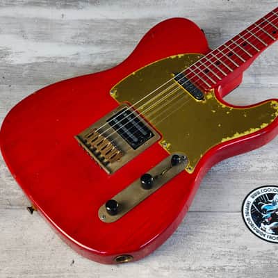 1990 Bill Lawrence Japan BKIM-60G Kaori Model Telecaster (Red/Gold) image 1
