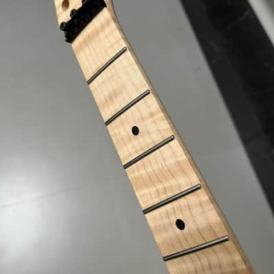 4a floyd rose nut stainless steel 22 frets flame Maple guitar neck 25.5inch hole 10mm Lock nut Satin Wheel truss rods image 2