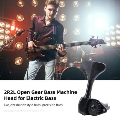 2R2L Bass Machine Head 1:20 Ratio Open Gear Tuners Tuning Key Pegs Replacement for Electric Jazz Guitar Bass or Precision Instruments image 2