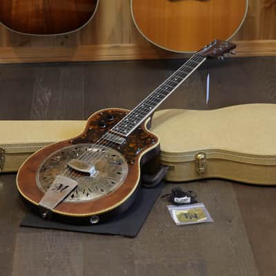 Minty! 2020's Mule Resophonic Mavis Resonator Electric Guitar Natural + OHSC